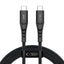 Tech-Protect Ultraboost UB11T USB-C / USB-C PD 240W / QC3.0 Kabelis 200 cm - Juodas -- Cell phone cables