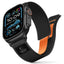 Tech-Protect Nylon Elite dirželis Apple Watch 44 / 45 / 46 / 49 mm - Juodas ir oranžinis -- Apple Watch 44/45/46/49mm