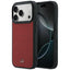Mercedes Leather Mesh with Bow Line MagSafe dėklas iPhone 17 Pro - raudonas -- iPhone 17 Pro