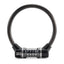 Rockbros 87639-4 dviračio spyna su kodu ir plieno kabeliu - juoda -- Bicycle Locks