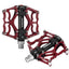 Rockbros JT201012LR 2010-12L Aliuminio platformos dviračio pedalai - raudoni -- Cycling Accessories