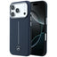 Mercedes Leather Semi Wrap Iconic Line MagSafe dėklas skirtas iPhone 17 Pro - tamsiai mėlynas -- iPhone 17 Pro