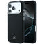 Mercedes Leather Semi Wrap Wood Effect MagSafe dėklas skirtas iPhone 17 Pro - juodas -- iPhone 17 Pro