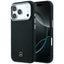 Mercedes Leather Semi Wrap Wood Effect MagSafe dėklas iPhone 17 Pro Max - Juoda -- iPhone 17 Pro Max