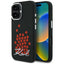 Karl Lagerfeld Silicone Heart Sign Logo MagSafe dėklas iPhone 16 - Juodas -- iPhone 16
