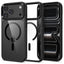 Tech-Protect Magmat Magsafe CC dėžė iPhone 17 Pro / 18 Pro - Skaidri juoda -- iPhone 17 Pro / iPhone 18 Pro