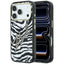 Karl Lagerfeld IML Signature Zebra Glitter MagSafe dėklas iPhone 17 Pro / 18 Pro - auksinė -- iPhone 17 Pro / iPhone 18 Pro
