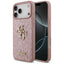 Guess Fixed Glitter Big 4G dėklas iPhone 18 Pro Max / 17 Pro Max - Rožinė -- iPhone 18 Pro Max / iPhone 17 Pro Max