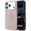 Guess Grained & Big Resin Logo dėklas Apple iPhone 18 Pro / 17 Pro - Rožinė -- iPhone 18 Pro / iPhone 17 Pro