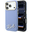 Karl Lagerfeld Grained with Resin Signature Logo MagSafe dėklas iPhone 18 Pro / 17 Pro - Šviesiai mėlyna -- iPhone 18 Pro...