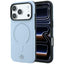 Dėklas Mercedes Leather 3D MagSafe skirtas iPhone 18 Pro / 17 Pro - mėlynas -- iPhone 18 Pro / iPhone 17 Pro
