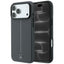 Dėklas Mercedes Leather Semi Wrap with Iconic Line MagSafe, skirtas iPhone 18 Pro / 17 Pro - tamsiai pilkas -- iPhone 18...