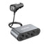 Dudao automobilinis įkroviklis 2x USB / 3x cigarečių degiklio skirstytuvas juodas (R1Pro black)