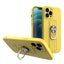 Silikoninis dėklas Ring Case iPhone 11 Pro Max – geltonas -- iPhone 11 Pro Max