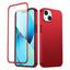 Joyroom 360° dėklas iPhone 13 su grūdintu stiklu – raudonas