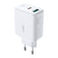 Acefast sieninis įkroviklis USB Type-C / USB 32W, PPS, PD, QC 3.0, AFC, FCP, baltas (A5 baltas)