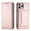 Magnetinis dėklas-piniginė iPhone 12 Pro – rožinis -- iPhone 12 Pro