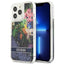Guess Flower Liquid Glitter dėklas iPhone 13/13 Pro – mėlynas -- iPhone 13 Pro