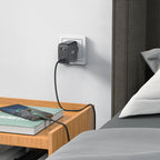 Acefast dviejų jungčių įkroviklis A29 PD50W GaN (USB-C + USB-C) juodas