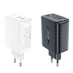 Acefast dviejų jungčių įkroviklis A29 PD50W GaN (USB-C + USB-C) juodas