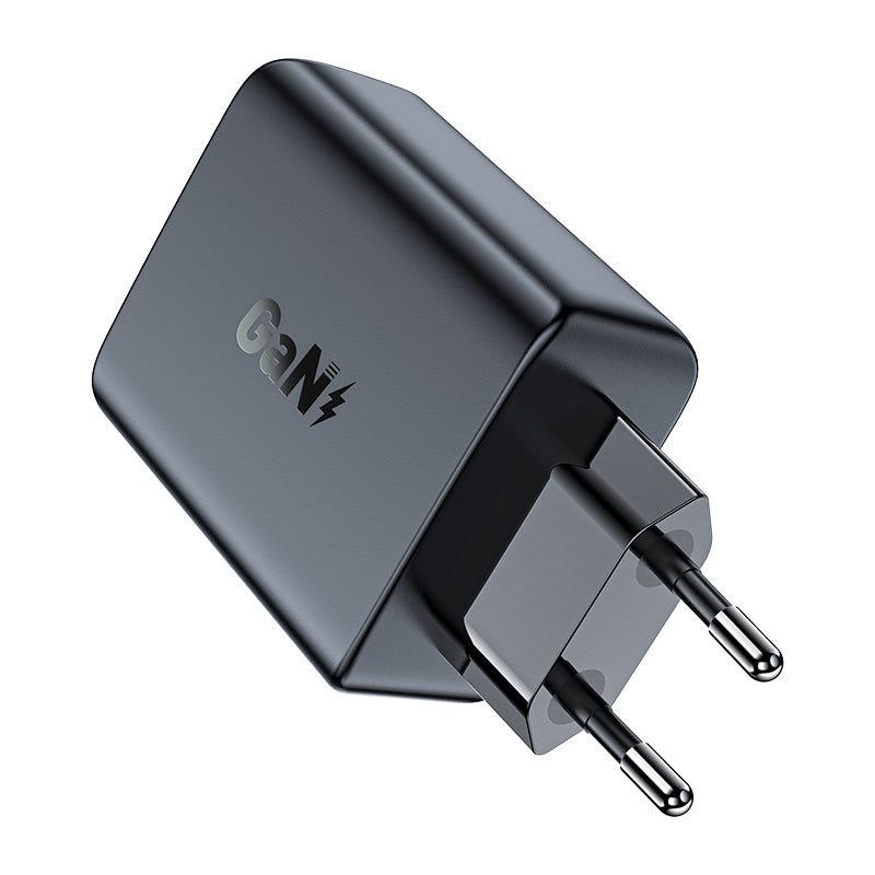 Acefast dviejų jungčių įkroviklis A29 PD50W GaN (USB-C + USB-C) juodas