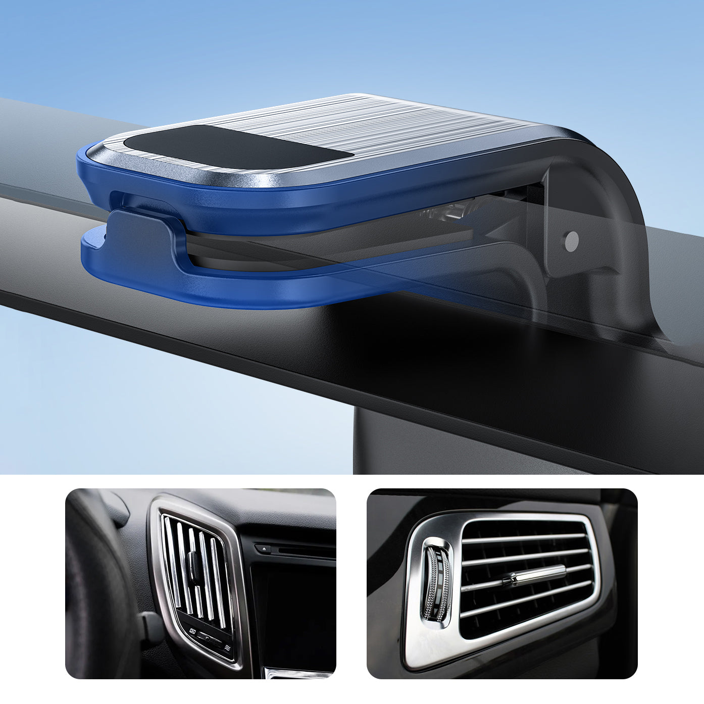 Acefast D16 magnetinis automobilinis ventiliacijos grotelių laikiklis (nereikia MagSafe), pilkas