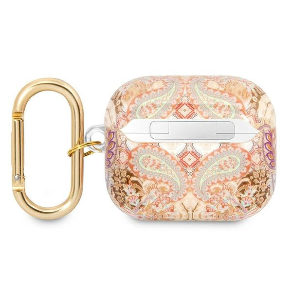 Guess AirPods 3 dėklas – auksinis Paisley Strap