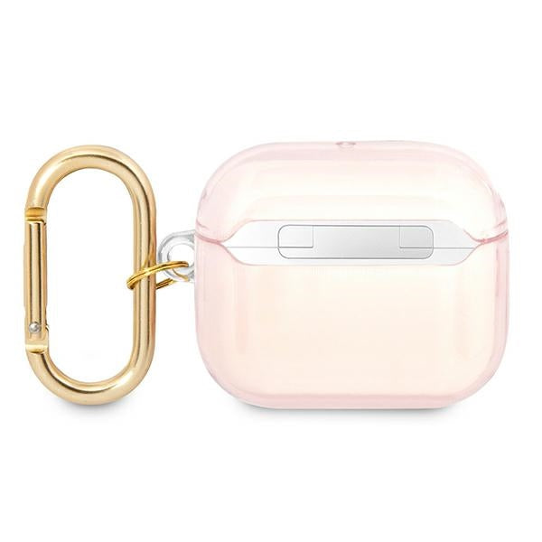 Guess AirPods 3 dėklas su dirželiu – rožinis