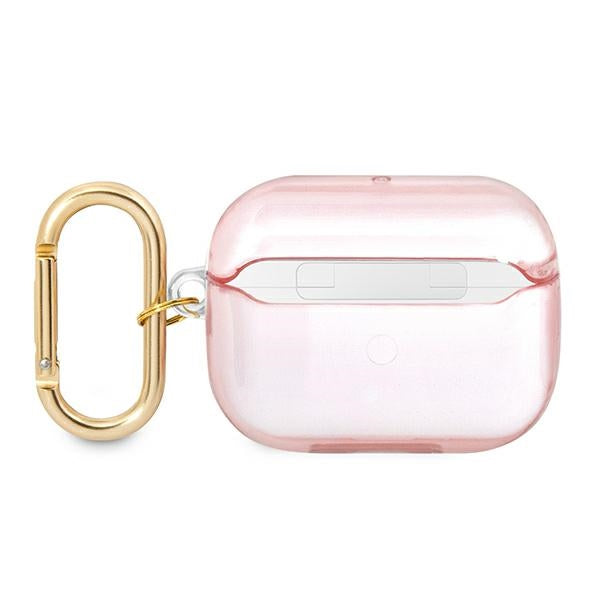 Guess AirPods Pro dėklas su dirželiu – rožinis