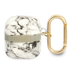 Guess AirPods dėklas – pilkas Marble Strap