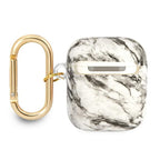 Guess AirPods dėklas – pilkas Marble Strap