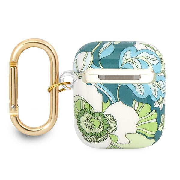 Guess AirPods dėklas – žalias, Flower Strap