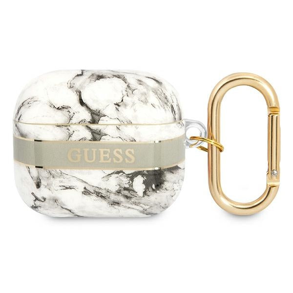 Guess Marble Strap dėklas AirPods 3 – pilkas