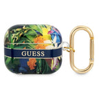 Guess AirPods 3 dėklas – mėlynas Flower Strap