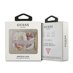 Guess AirPods 3 dėklas – violetinis, gėlių motyvas