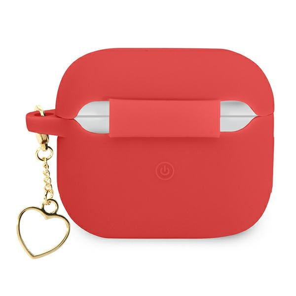Guess silikoninis dėklas AirPods 3 – raudonas su pakabuku