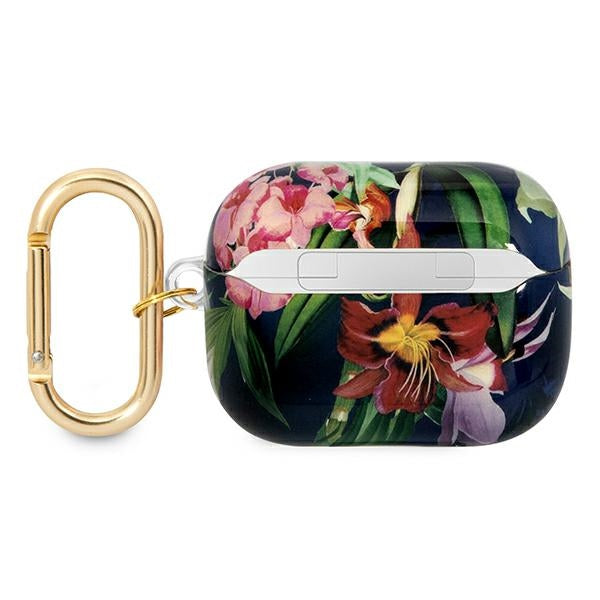 Guess AirPods Pro dėklas – mėlynas, gėlių motyvas