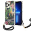 Guess dėklas iPhone 13 / 13 Pro – mėlynas Flower Strap