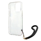Guess dėklas iPhone 13 / 13 Pro – mėlynas Flower Strap