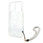 Guess dėklas iPhone 13/13 Pro – žalias, Flower Strap