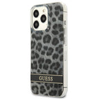 Guess Leopard dėklas iPhone 13/13 Pro – pilkas