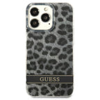 Guess Leopard dėklas iPhone 13/13 Pro – pilkas