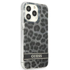Guess Leopard dėklas iPhone 13/13 Pro – pilkas
