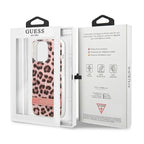 Guess Leopard dėklas iPhone 13/13 Pro – rožinis