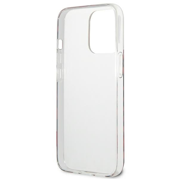 Guess Leopard dėklas iPhone 13/13 Pro – raudonas