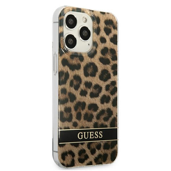 Guess Leopard dėklas iPhone 13 / 13 Pro – rudas -- iPhone 13 Pro