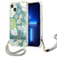 Guess dėklas iPhone 13 mini – žalias, Flower Strap -- iPhone 13 Mini