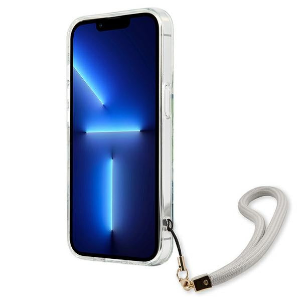 Guess dėklas iPhone 13 mini – žalias, Flower Strap -- iPhone 13 Mini