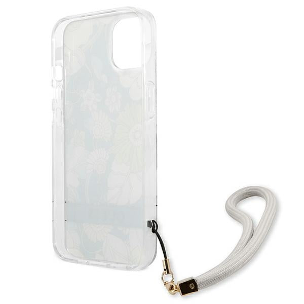 Guess dėklas iPhone 13 mini – žalias, Flower Strap -- iPhone 13 Mini
