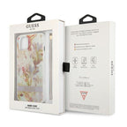 Guess dėklas iPhone 13 mini – violetinis su raišteliu